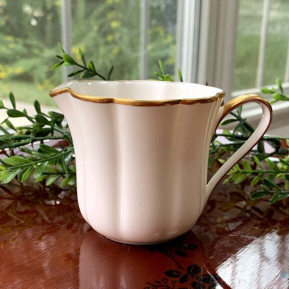 Vtg NORITAKE Ivory Gold Trim Mini Sugar & Creamer Set 2pcs - Picture 3 of 12